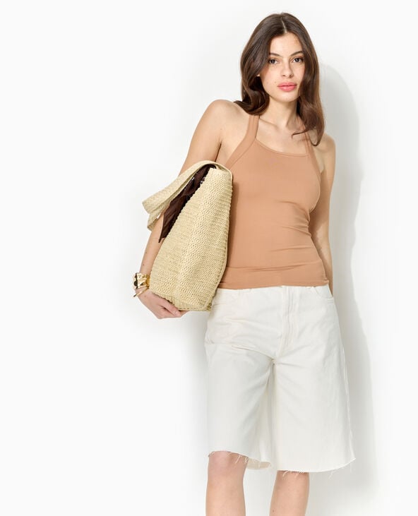 pimkie Dos-nu en maille extensible - Marron