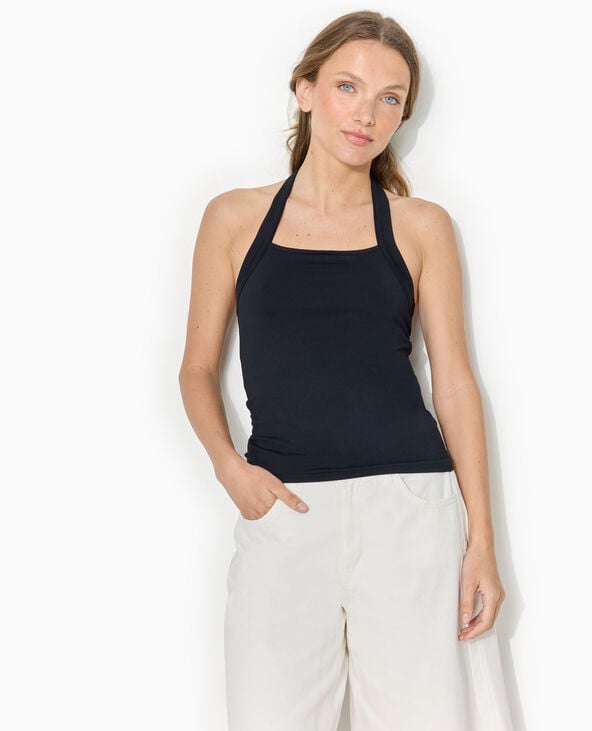 Pimkie Dos-nu En Maille Extensible - Noir