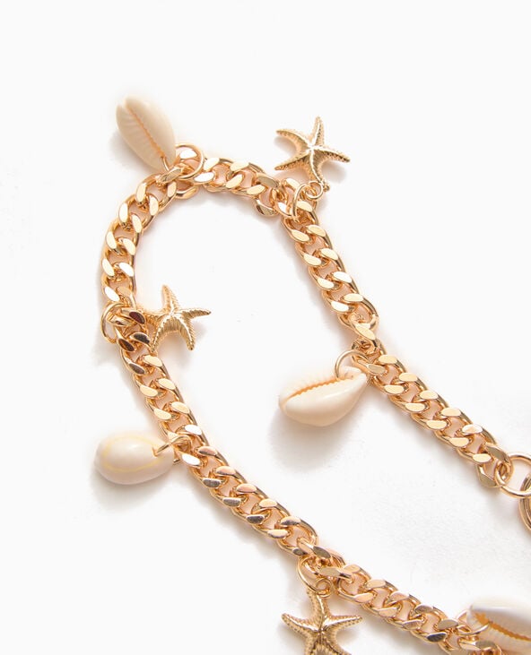 Pimkie Dragonne De Téléphone Coquillages - Doré