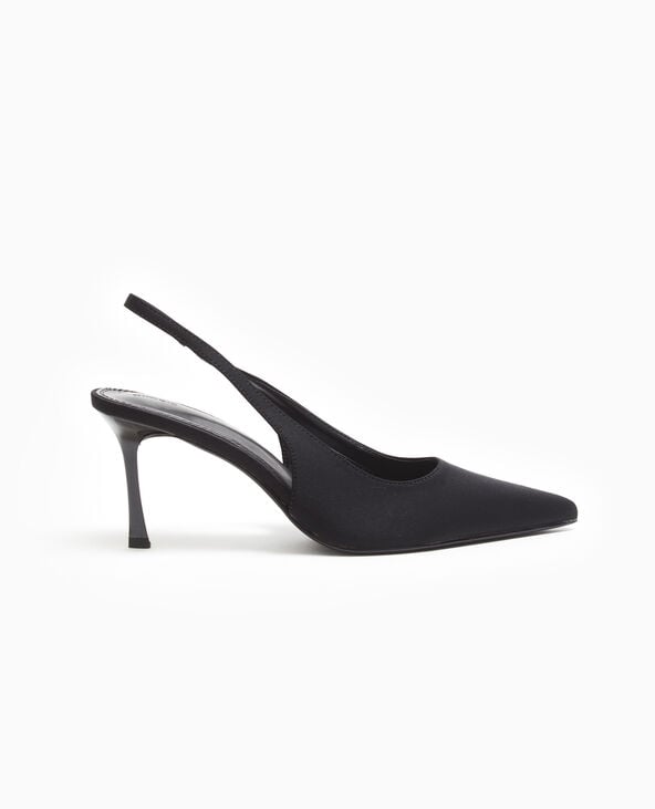 Pimkie Escarpins Bout Pointu Talon Ouvert - Noir