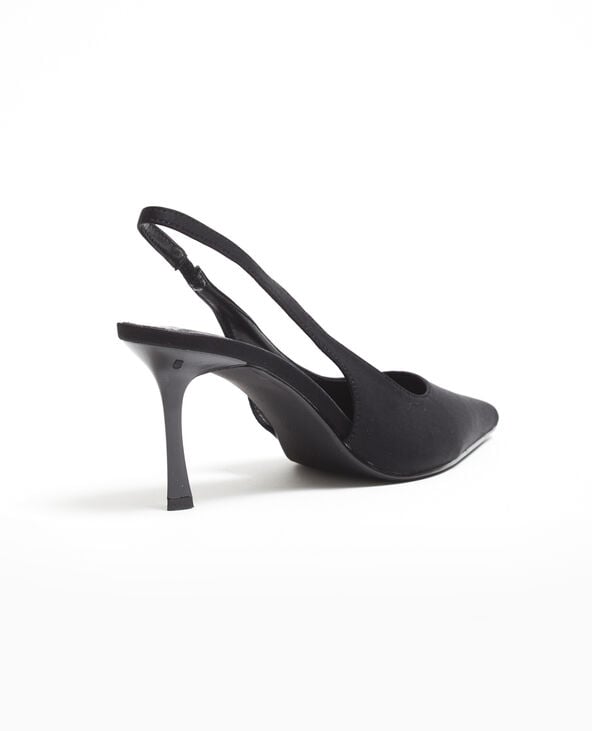 Pimkie Escarpins Bout Pointu Talon Ouvert - Noir