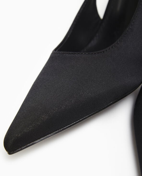 Pimkie Escarpins Bout Pointu Talon Ouvert - Noir