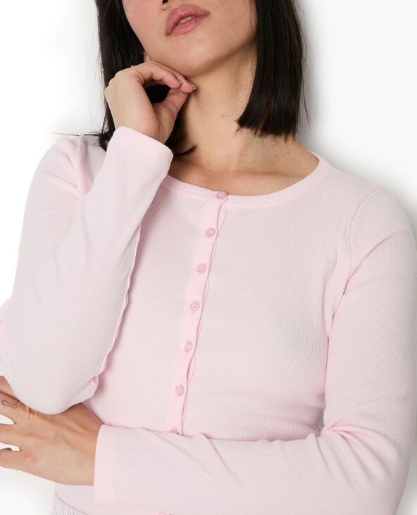 pimkie Gilet col rond en maille côtelée - Rose
