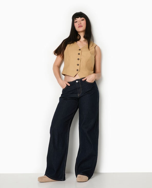 Pimkie Gilet De Barman Boutonné - Camel