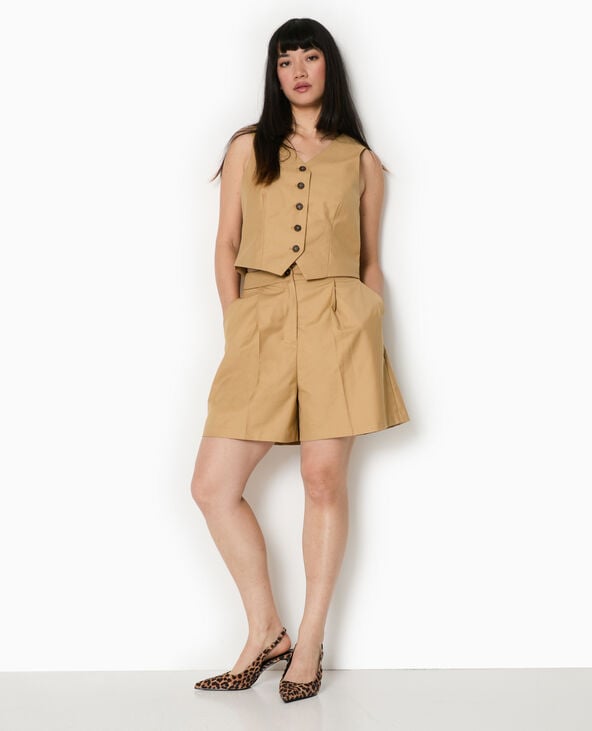 Pimkie Gilet De Barman Boutonné - Camel