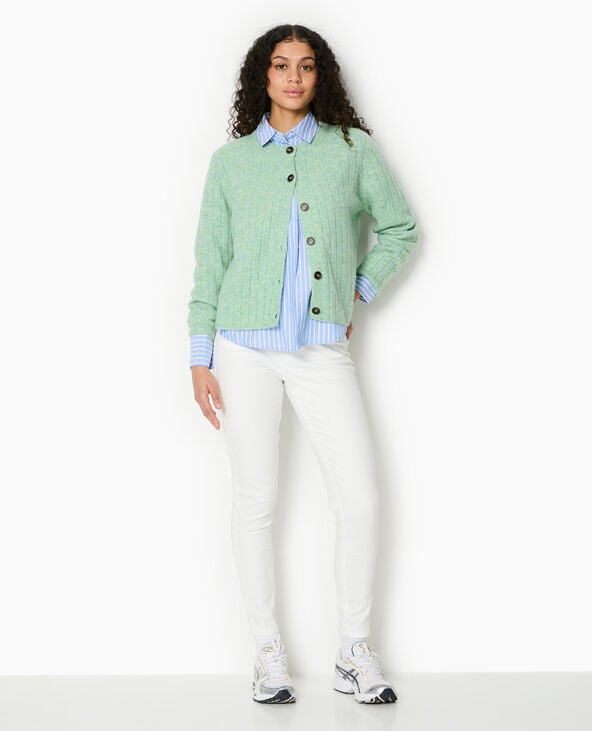 pimkie Gilet en maille côtes plates - Vert
