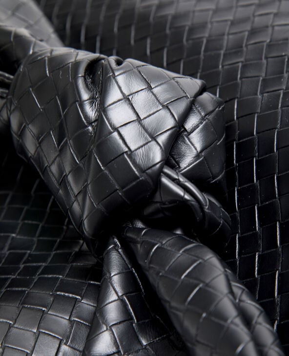 Pimkie Grand Sac XXL En Simili Tressé - Noir