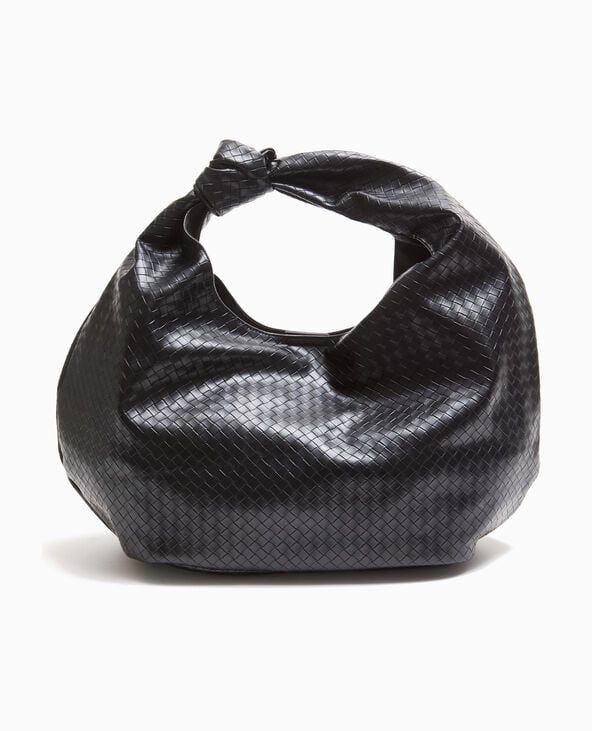 Pimkie Grand Sac XXL En Simili Tressé - Noir