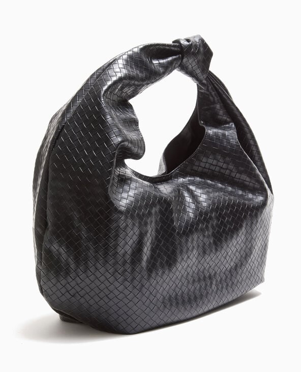 pimkie Grand sac XXL en simili tressé - Noir