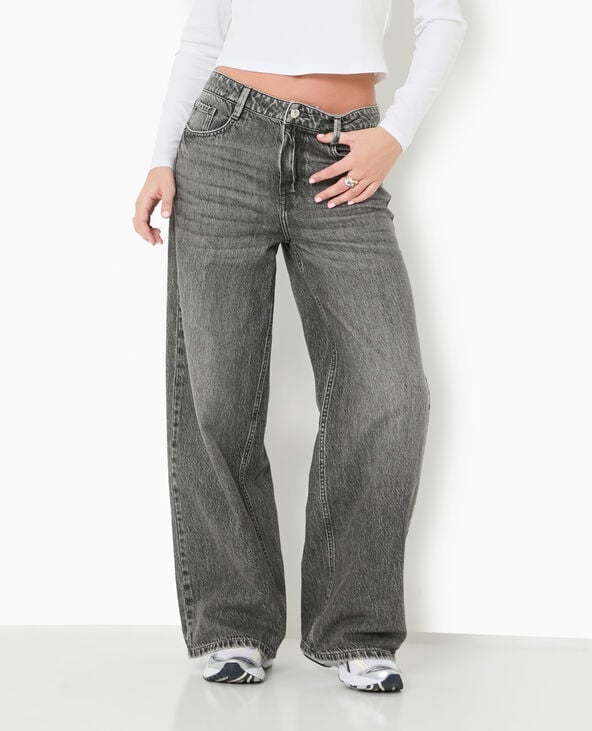 Pimkie Jean Baggy Loose Taille Regular - Gris Foncé