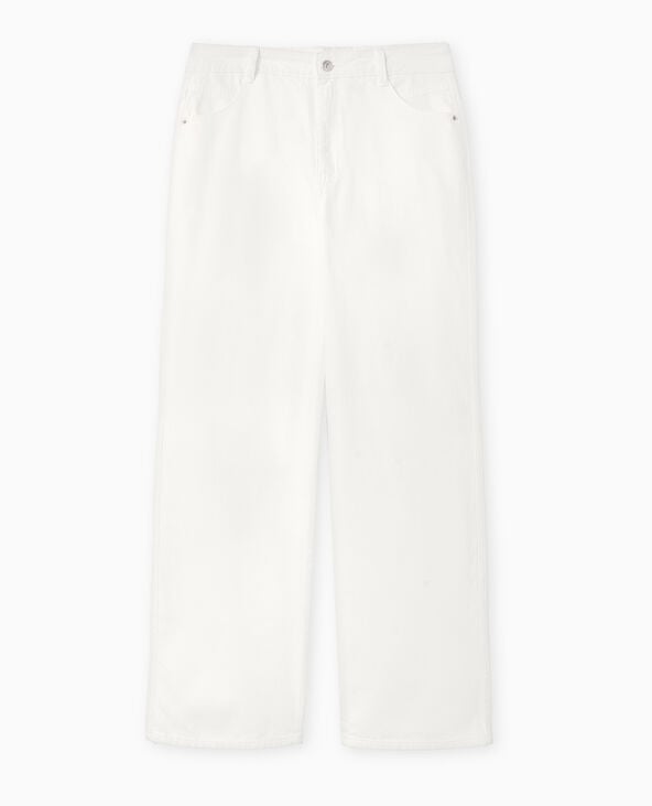 Pimkie Jean Baggy Taille Basse - Blanc