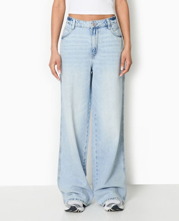 Pimkie Jean Baggy Taille Haute - Bleu