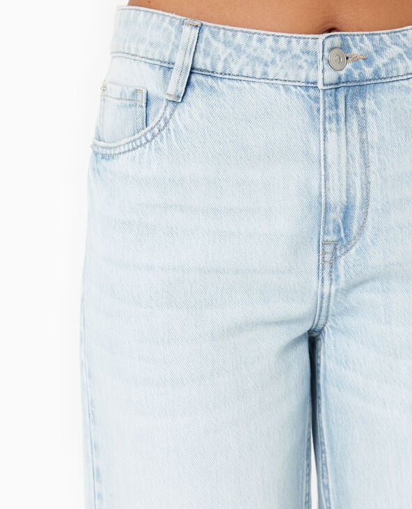 Pimkie Jean Baggy Taille Haute - Bleu Clair