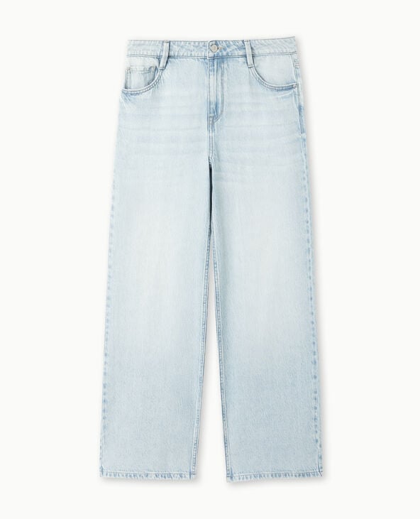 Pimkie Jean Baggy Taille Haute - Bleu Clair
