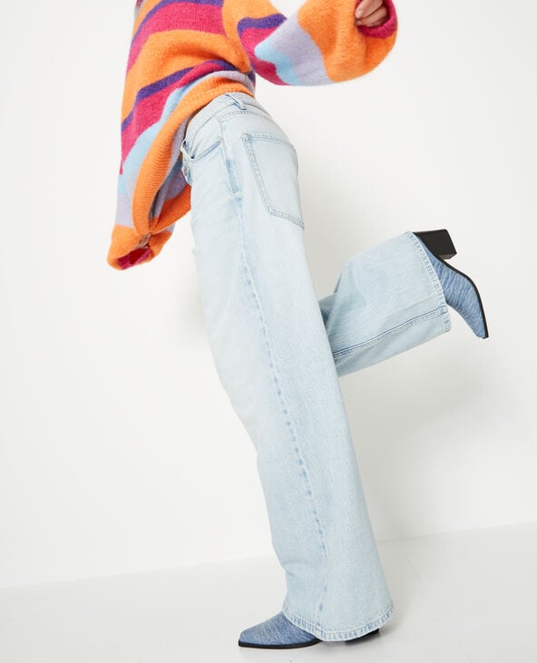 Pimkie Jean Baggy Taille Haute - Bleu Clair