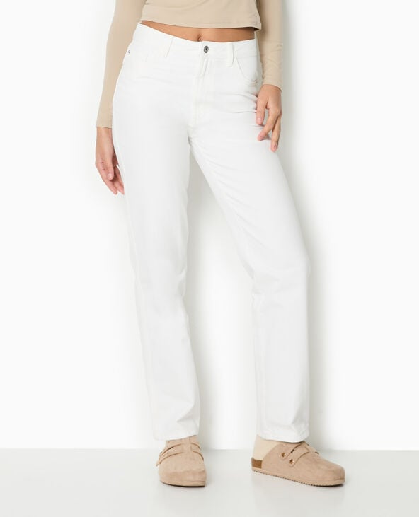 Pimkie Jean Droit Taille Regular - Blanc