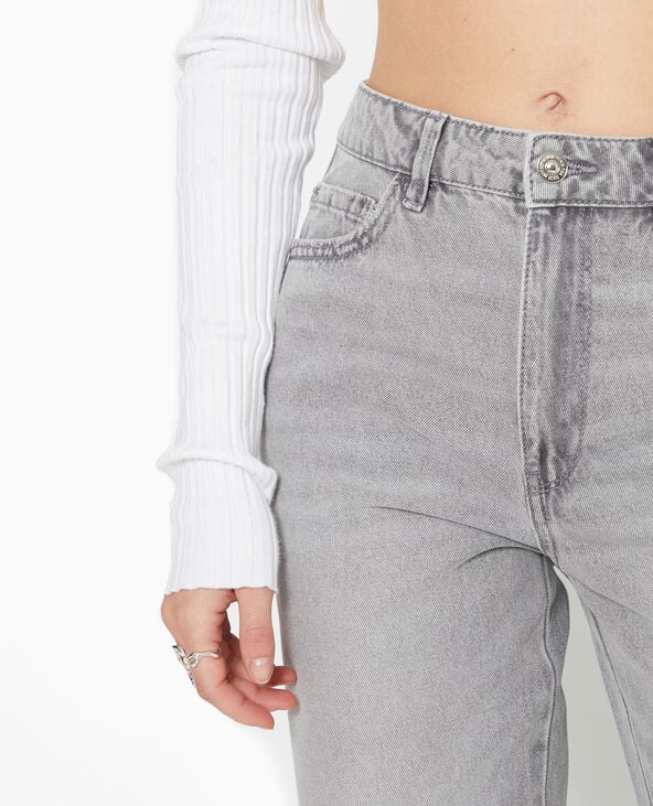Pimkie Jean Droit Taille Regular - Gris Clair