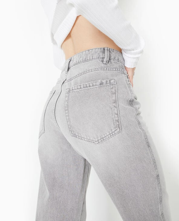 pimkie Jean droit taille regular - Gris clair