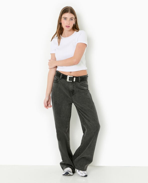 pimkie Jean large baggy taille basse - Noir