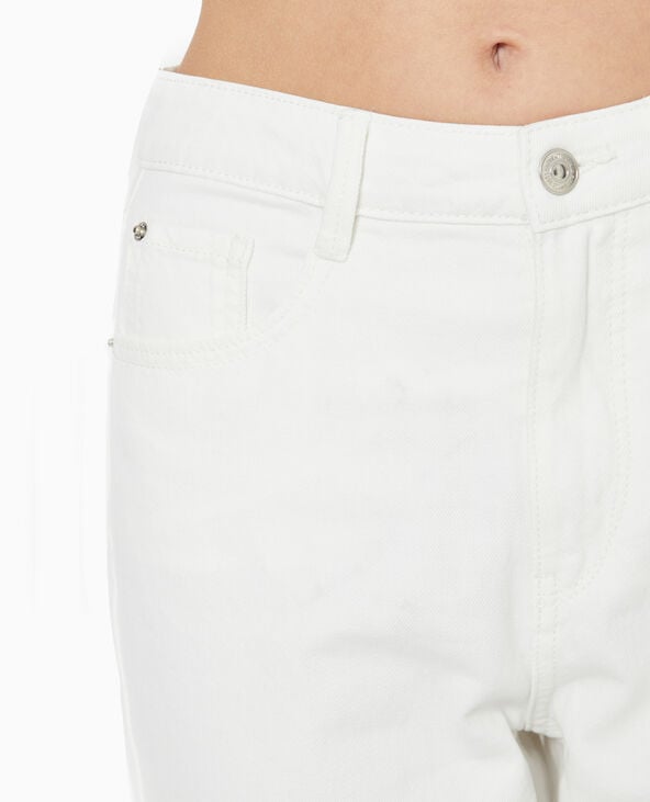 Pimkie Jean Mom Taille Haute - Blanc