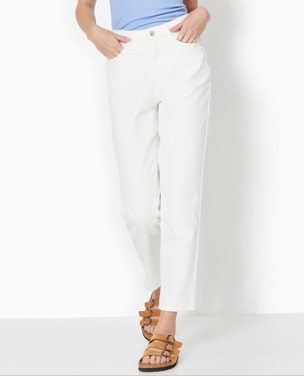 Pimkie Jean Mom Taille Haute - Blanc