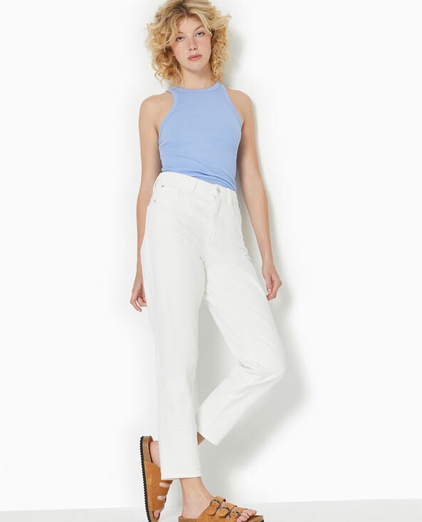 pimkie Jean mom taille haute - Blanc