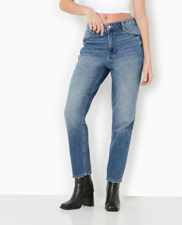Pimkie Jean Mom Taille Haute - Bleu