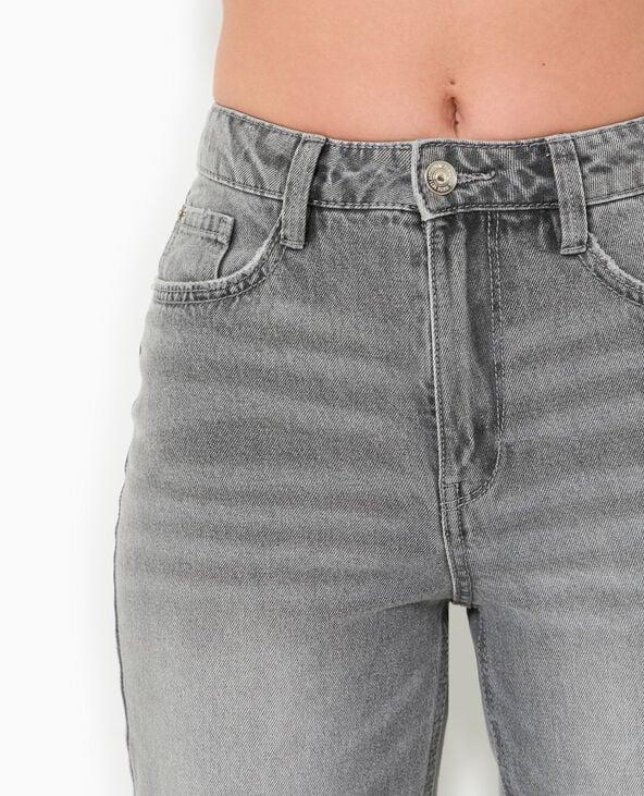 Pimkie Jean Mom Taille Haute - Gris Clair