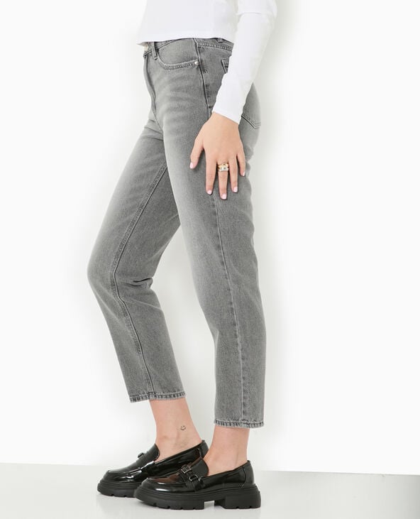 pimkie Jean mom taille haute - Gris clair