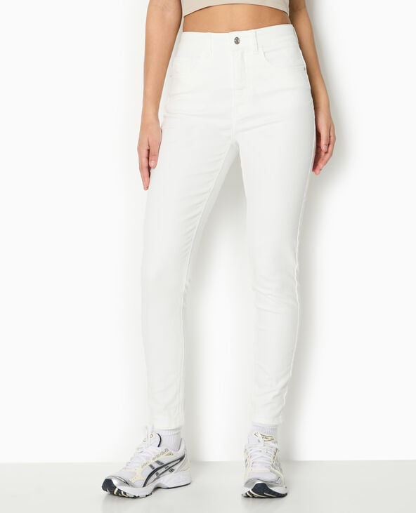 Pimkie Jean Skinny Taille Haute - Blanc