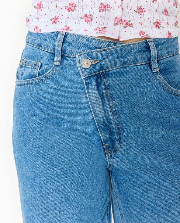 Pimkie Jean Straight Taille Croisée - Bleu