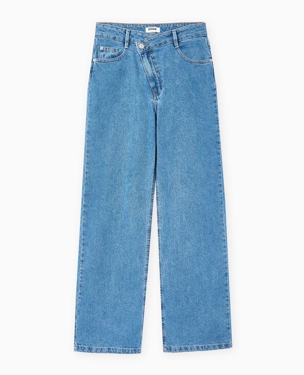 Pimkie Jean Straight Taille Croisée - Bleu