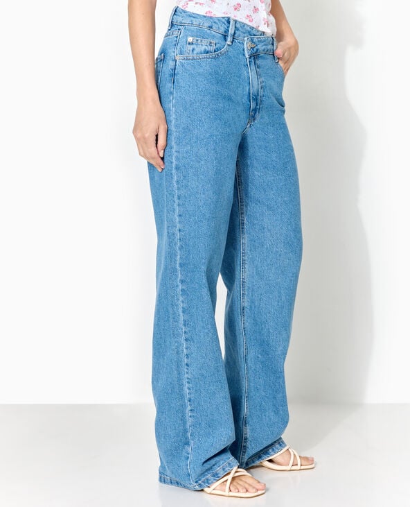 pimkie Jean straight taille croisée - Bleu