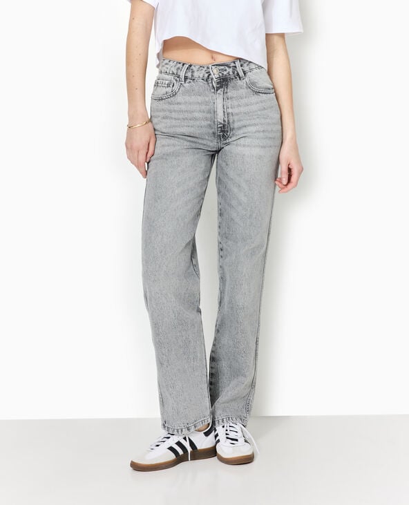 Pimkie Jean Straight Taille Standard - Gris Clair