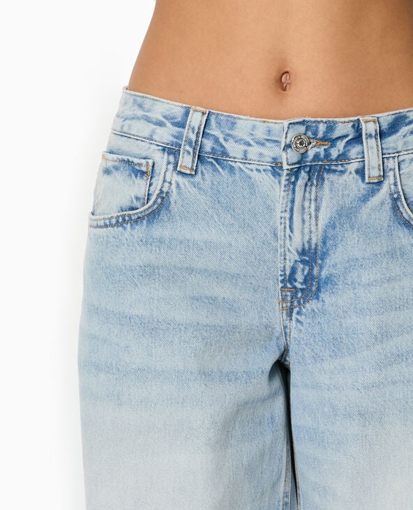 Pimkie Jean Wide Extra Large Taille Basse - Bleu