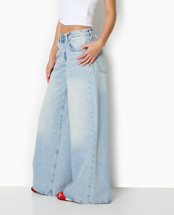 pimkie Jean wide extra large taille basse - Bleu