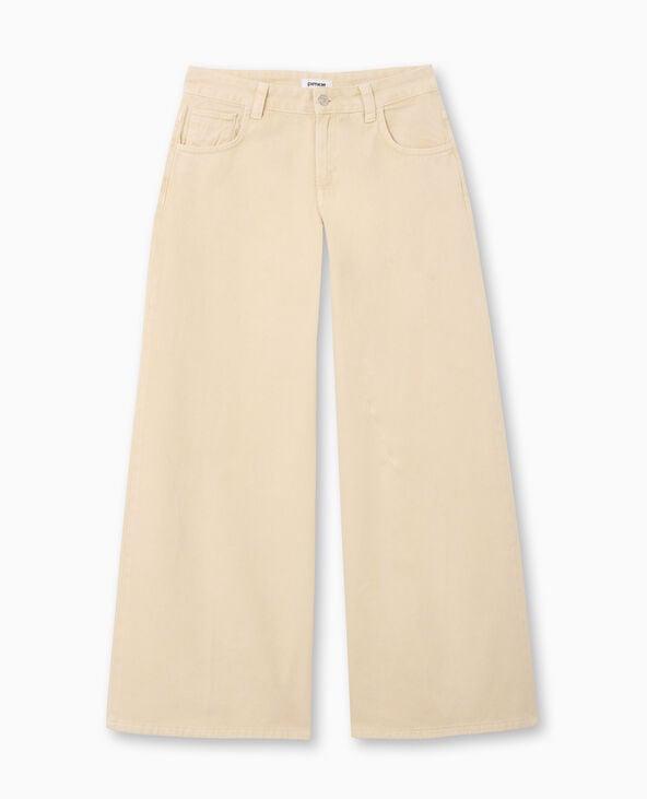 Pimkie Jean Wide Extra Large Taille Basse - Taupe