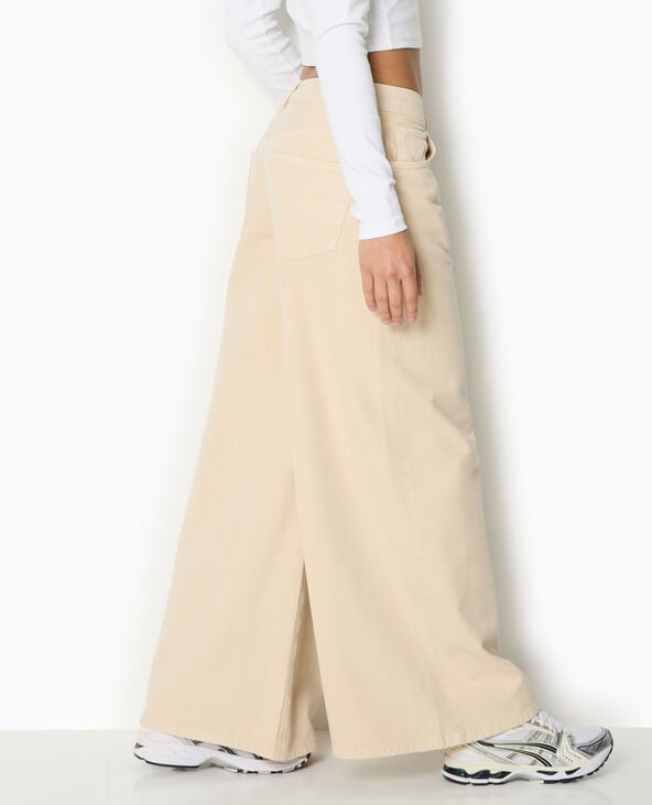 pimkie Jean wide extra large taille basse - Taupe