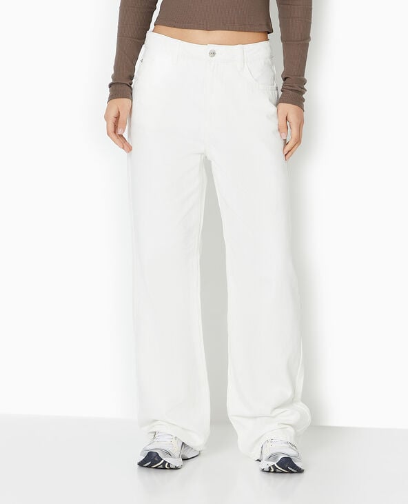 Pimkie Jean Wide Loose Extra Long - Blanc