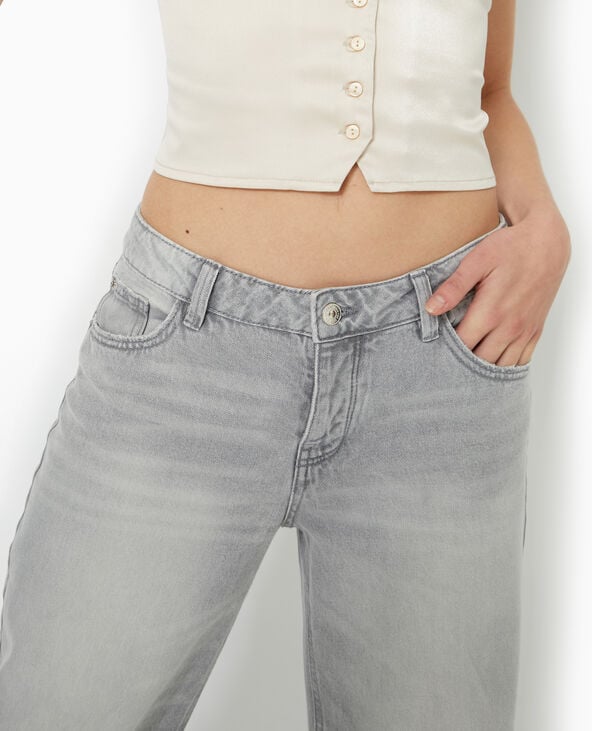 Pimkie Jean Wide Taille Basse - Blanc