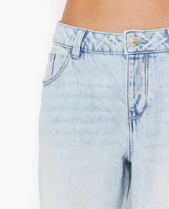 Pimkie Jean Wide Taille Basse - Bleu Clair