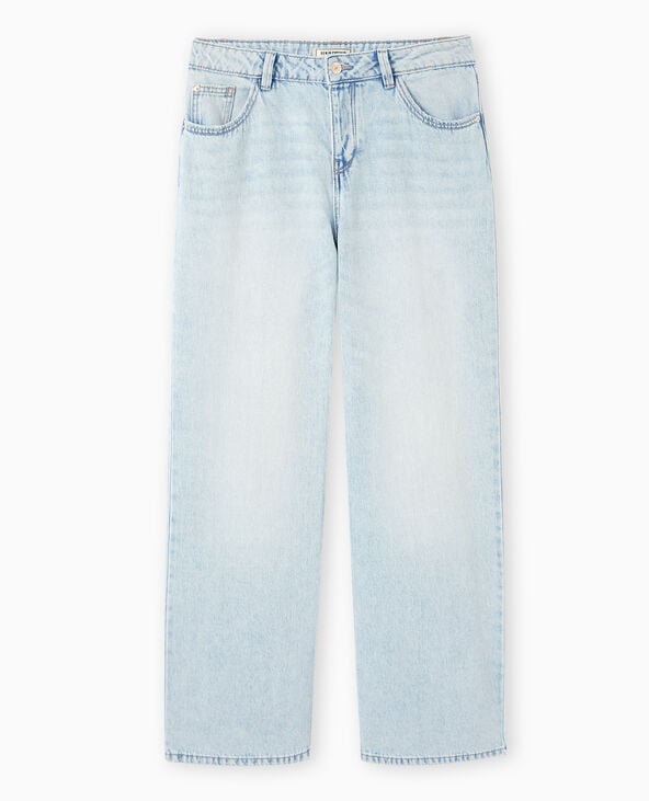 Pimkie Jean Wide Taille Basse - Bleu Clair