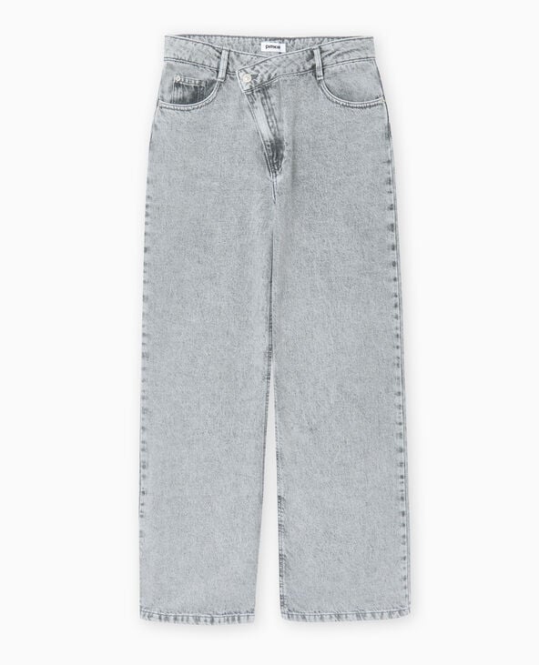 Pimkie Jean Wide Taille Croisée - Blanc
