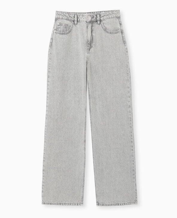 Pimkie Jean Wide Taille Haute - Blanc