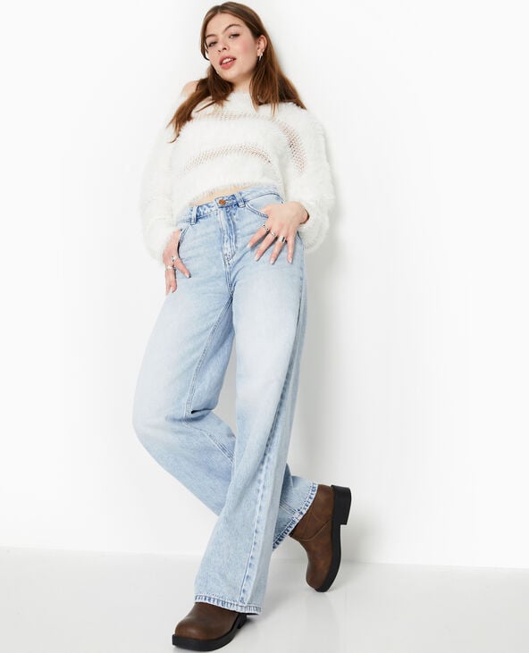 pimkie Jean wide taille haute - Bleu clair