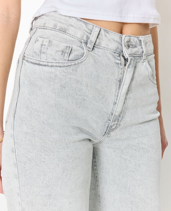 Pimkie Jean Wide Taille Haute - Gris