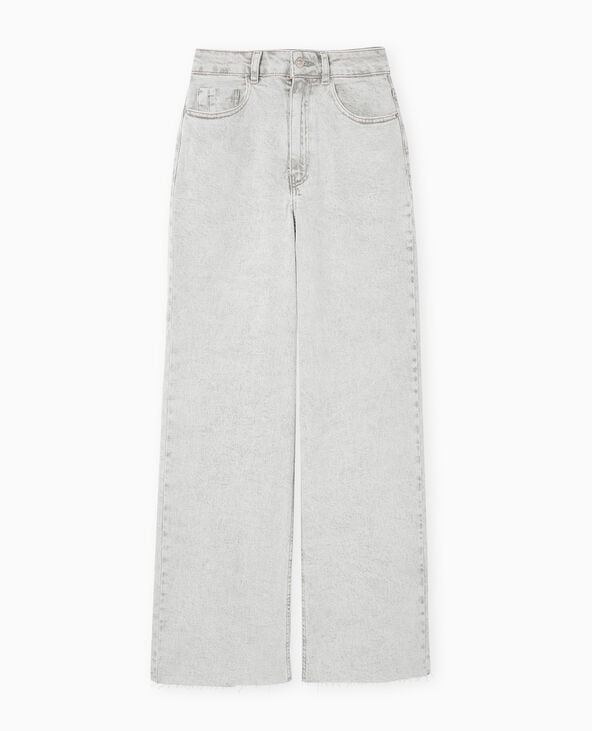 Pimkie Jean Wide Taille Haute - Gris