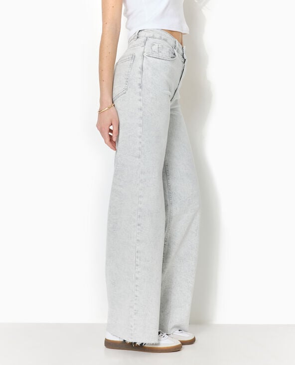 pimkie Jean wide taille haute - Gris