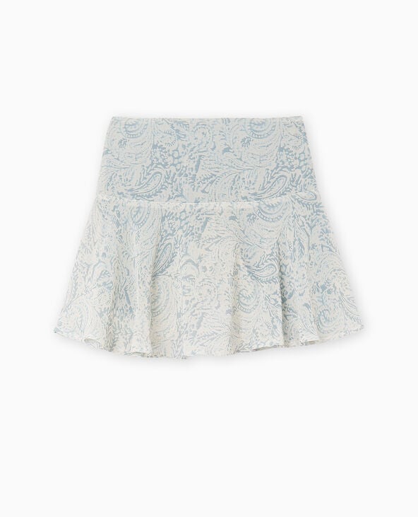Pimkie Jupe Courte Motif Cachemire - Bleu