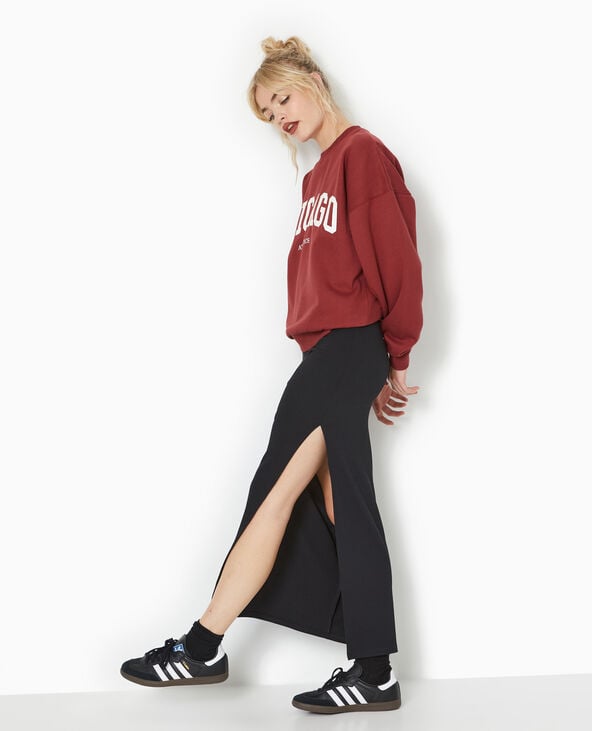 pimkie Jupe tube longue en maille côtelée - Noir